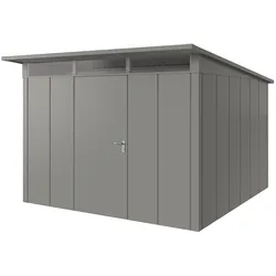 Hörmann Metall-Gerätehaus "Juno" mit Pultdach, JPD14 - Design, 310 x 310 cm (B x T),graualuminium,