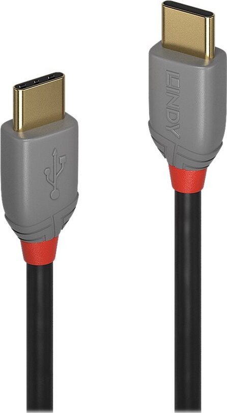 Lindy USB 2.0 Kabel Type C naar Type C Anthra Line M/M 1m