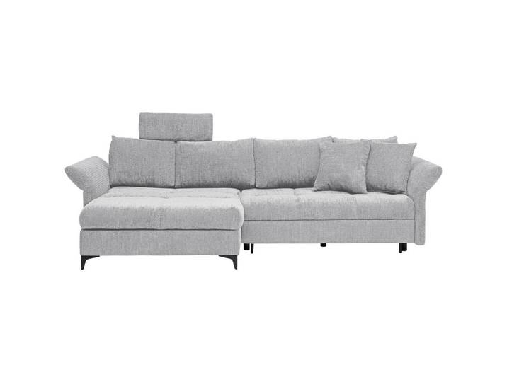 Ecksofa, Grau, 291x153 cm, Textil, 2-3-Sitzer & Ottomane Rechts, Modern