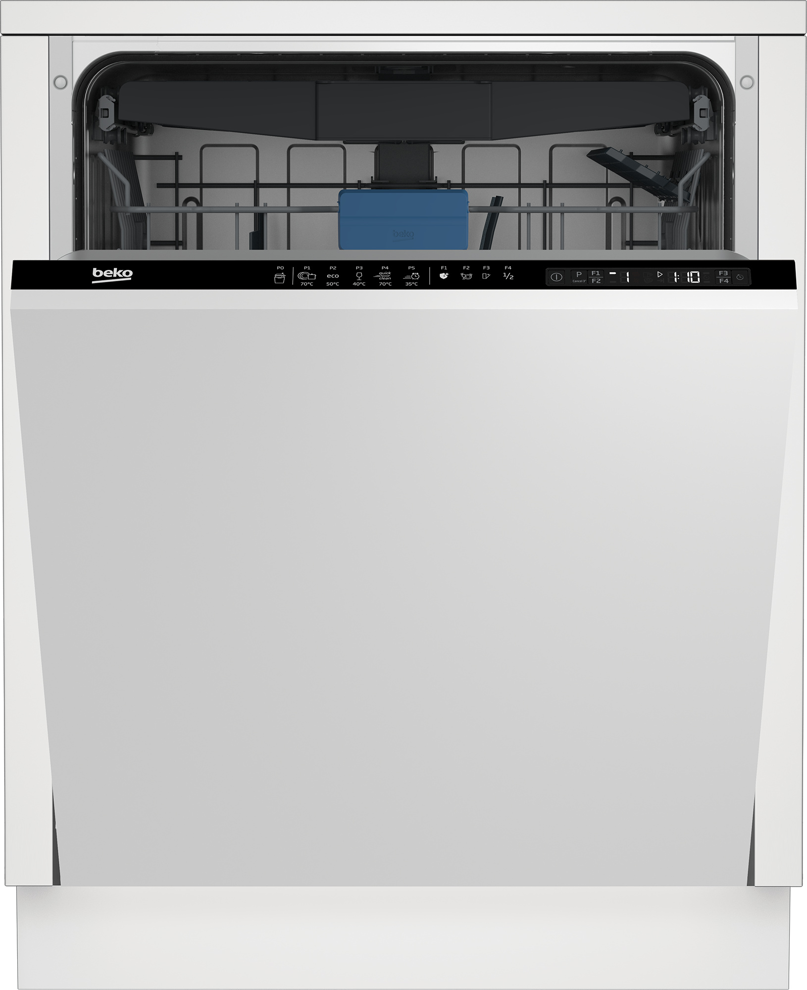 Beko BDIN25530, Voll integriert, Standardgröße (60 cm), Tasten, Berührung, LCD, Zusammenklappbar, Zusammenklappbar