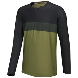 iXS, Herren, Velotrikot, Flow XTG long sleeve Henley (XL), Mehrfarbig, XL