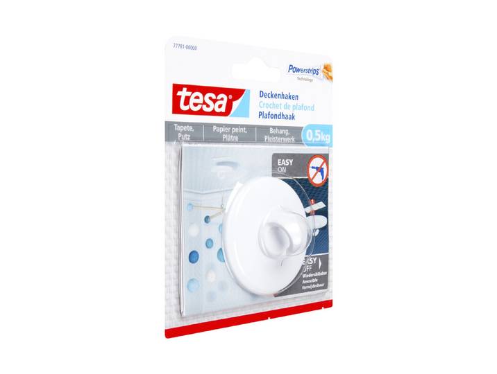 Tesa Deckenhaken für Tapete und Putz max. 0.5 kg