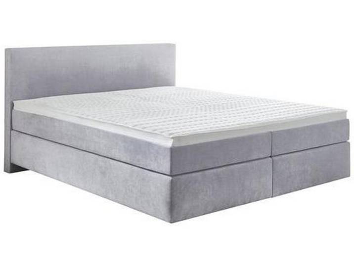 Hom`in Boxspringbett, Pastellblau, Kunststoff, H2 + H3, Höhe ca. 25 cm, 180x200 cm, Stoffauswahl, Topper durchgehend, Matratze in verschiedenen Härtegraden erhältlich, Schlafzimmer, Betten, Boxspringbetten