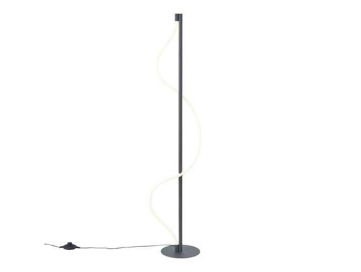 Lampadaire moderne noir avec LED à intensité variable en 3 étapes