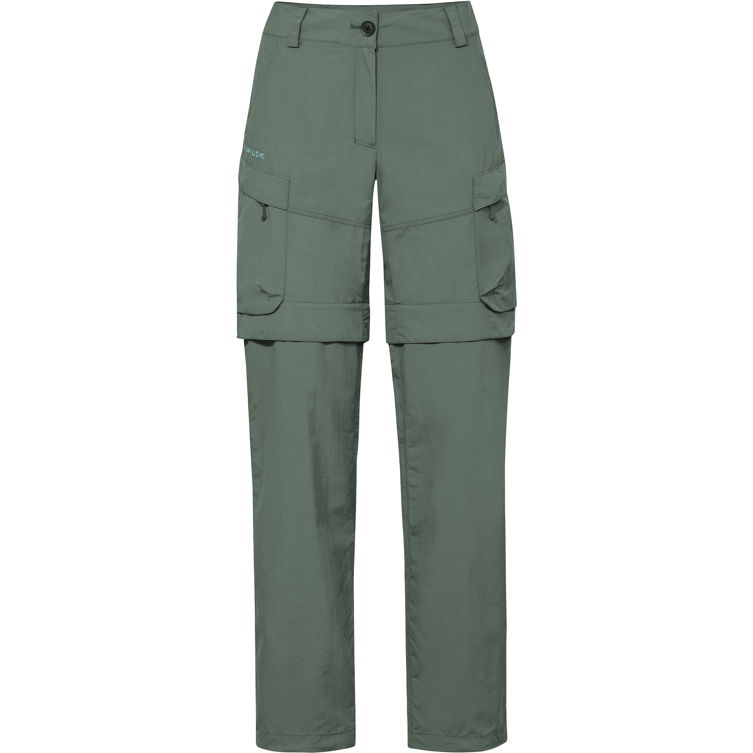 Vaude Neyland Cargo Zo Hose Damen Zip-Hosen gruen Größe XL Trekking Schnell trocknend