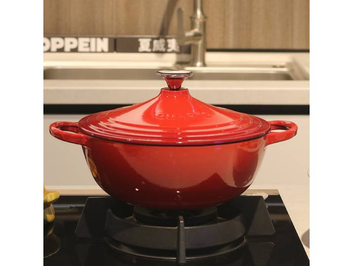 Four hollandais en fonte émaillée de 26cm avec couvercle, casserole de 4l, Pot à soupe lourde, Casserole, ustensile de cuisine, Pot braisé en fonte