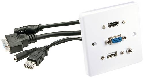 LINDY 60220 HDMI / VGA / USB / Klinke Adapter [1x HDMI, VGA, USB-A, Klinkenbuchse 3.5mm - 1x HDMI, VGA, USB-A, Klinkenbuchse