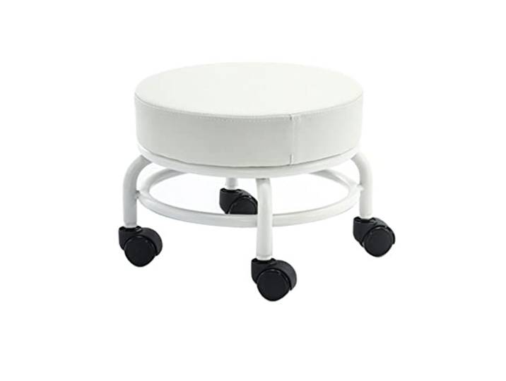JFGCTYHXY Hocker mit Rollen, Tragkraft 550 Pfund Ottomane, Rollsitz, Kurze Rollfußhocker