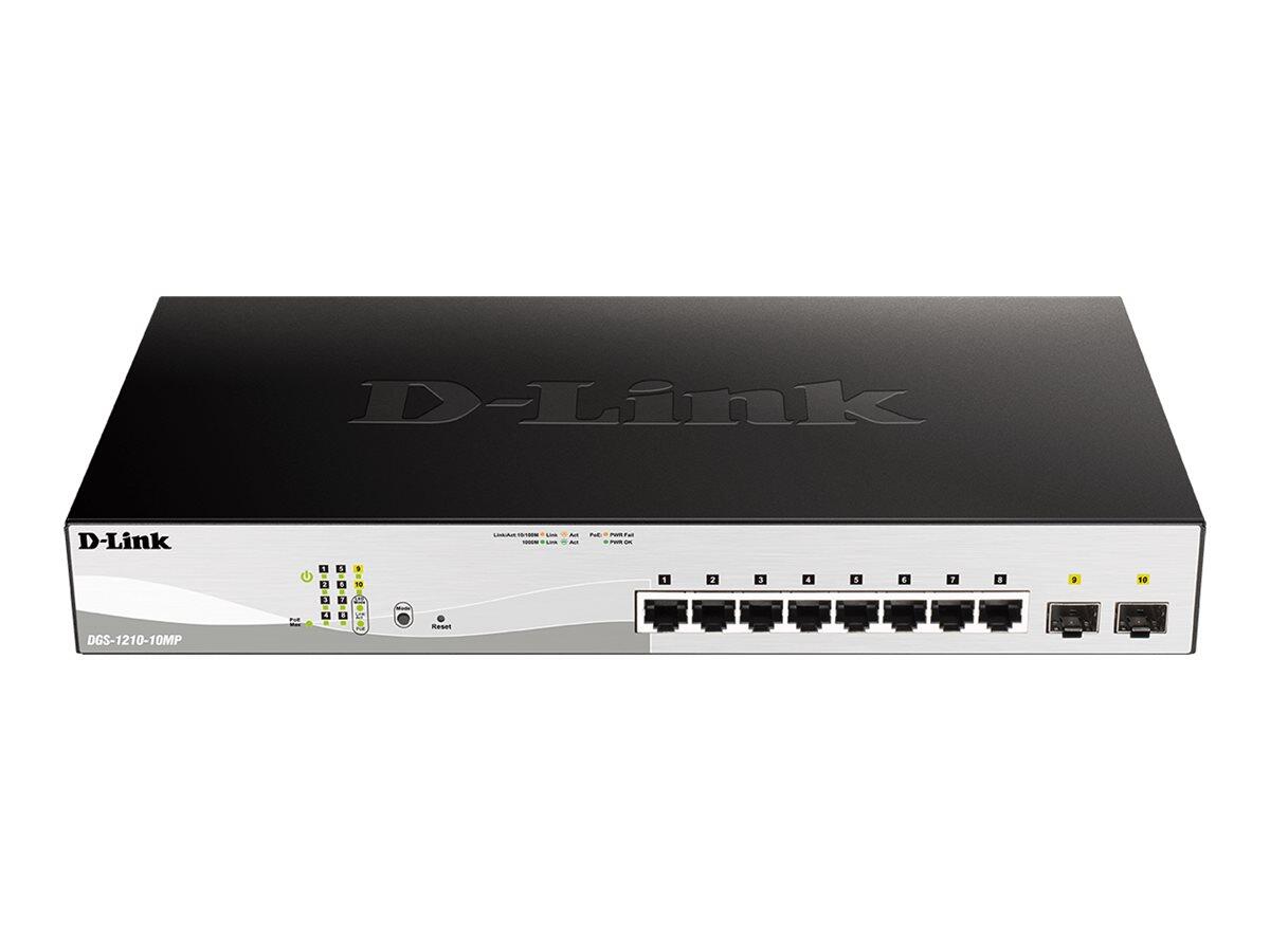 D-Link DGS-1210-10MP/E, 10-Port Layer 2 PoE+ Smart Managed Gigabit Switch