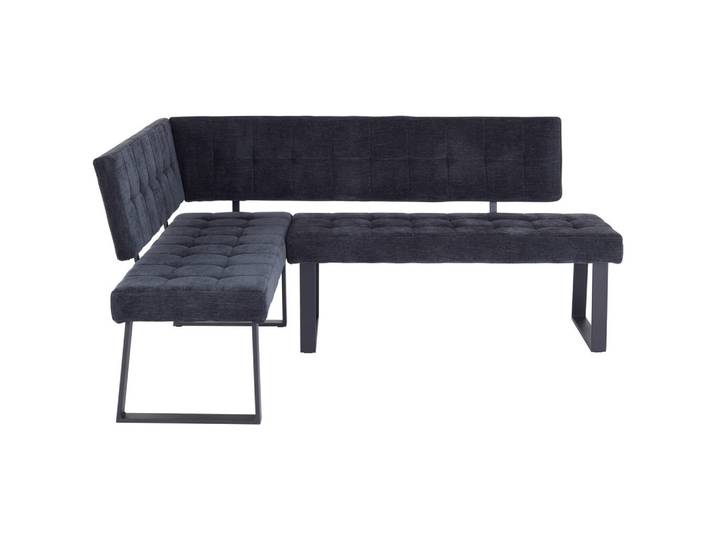 Livetastic Eckbank, Dunkelgrau, Metall, 3-Sitzer, einzeln stellbar, 185x134 cm, Esszimmer, Bänke, Eckbänke