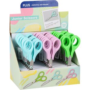 Plus-Japan Kinderschere Junior, 35416, 15,5cm, für Rechtshänder, ab 10 Jahre, 24 Stück
