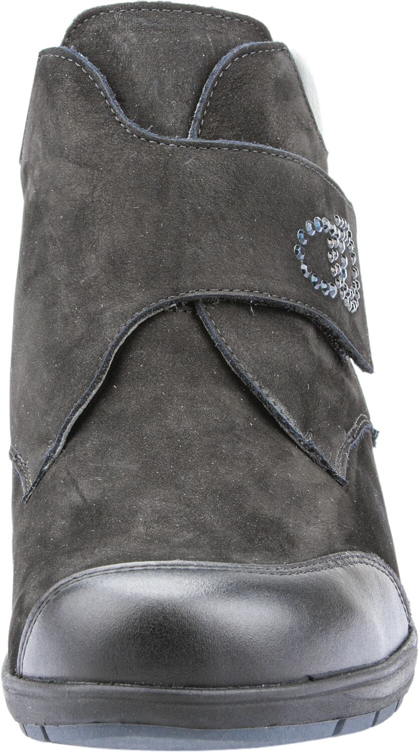 Klettschuh WALDLÄUFER "Mimi", Damen, Gr. 3,5 (36), Textil, schwarz, Lackleder, Nappaleder, Nubukleder, Schuhe Klettschuh, in M-Weite