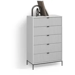 KOMMODE Aterno Grau 76 x 120 cm mit 5 Schubladen