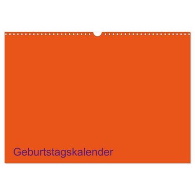 Bastel-Geburtstagskalender orange / Geburtstagskalender (Wandkalender 2027 DIN A3 quer), CALVENDO Monatskalender