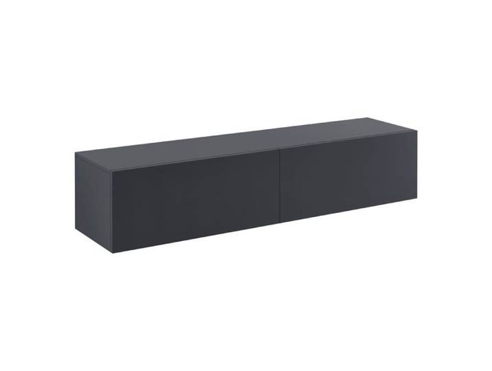 Étagère murale meuble support tv 140 cm gris foncé mat 03_0005191