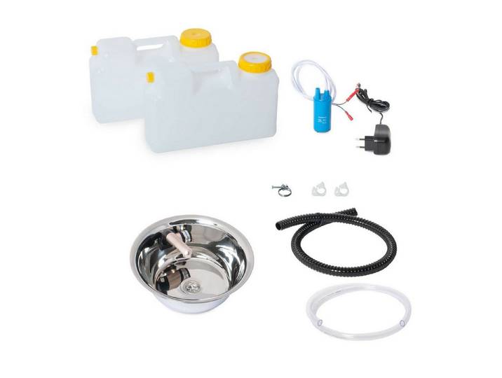 ad-ideen Waschbecken 230V Camping Spüle 28cm Miniküche Bausatz Womo Markt