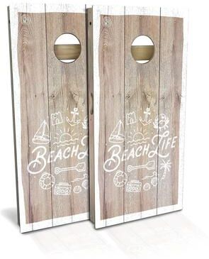 Skip's Garage Beach Life Outdoor Cornhole Board Set