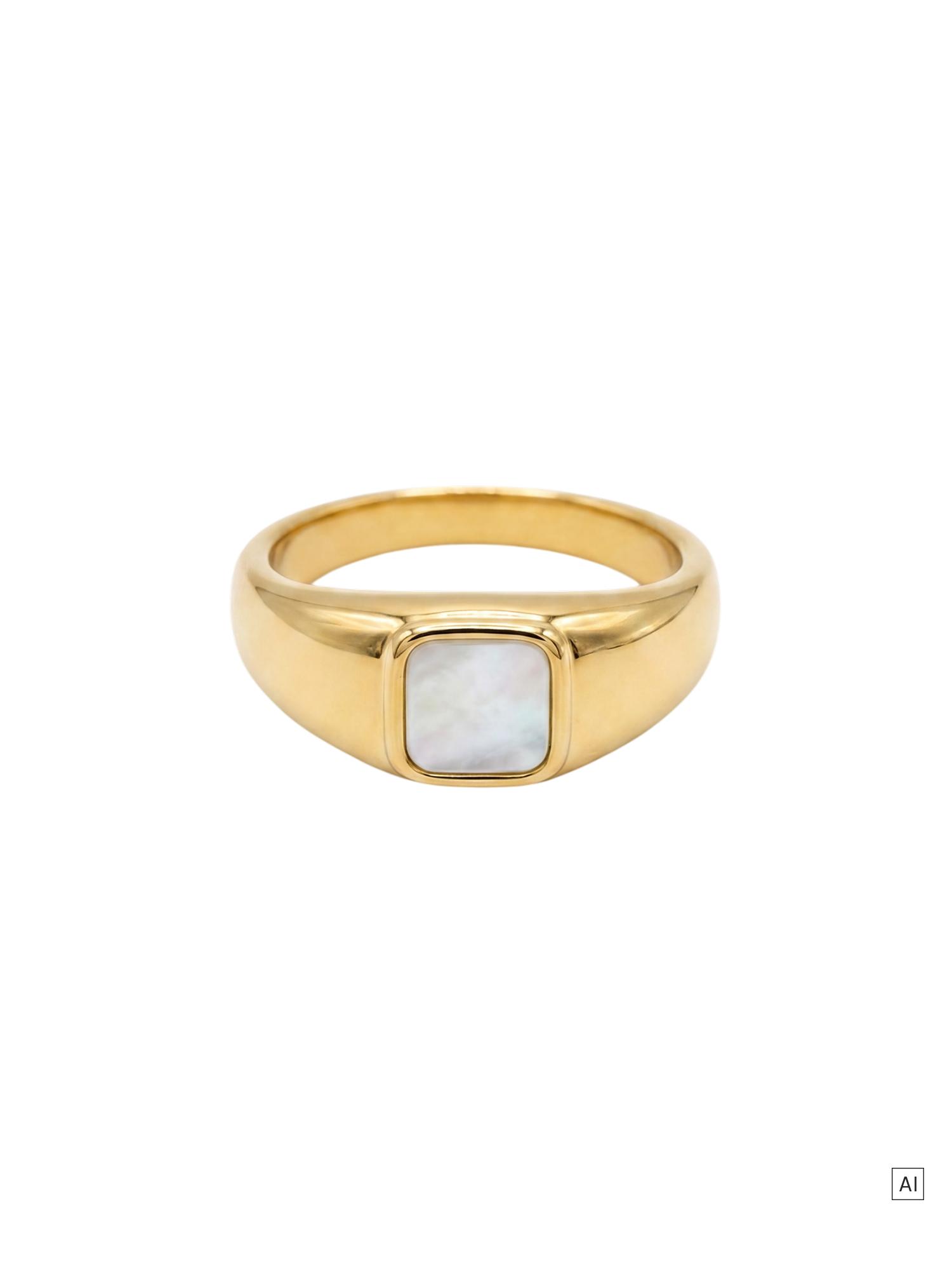 PURELEI Pearly Signet Ring