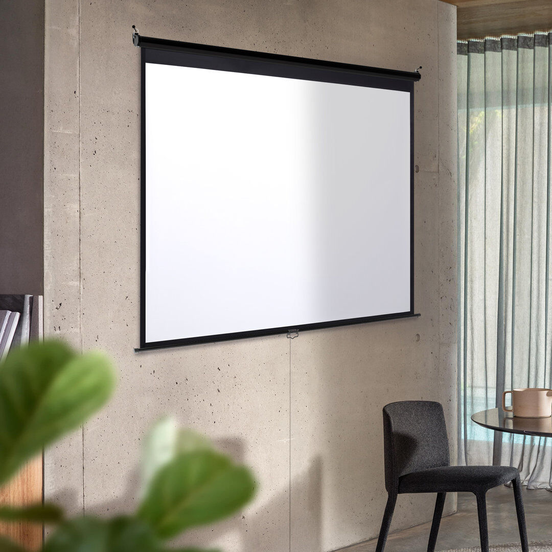 Inbox Zero Outdoor Manual Projector Screen Projector Screen White 177cm H x 244cm W x 0.04cm D