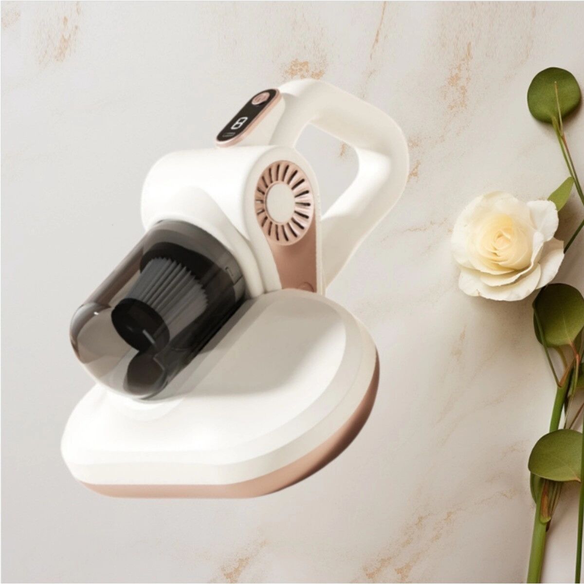 INF Kabelloser Hochsaug-Milbenstaubsauger KH-288 - Mehrfachfilter, Einstellbare Reinigungsmodi Beige