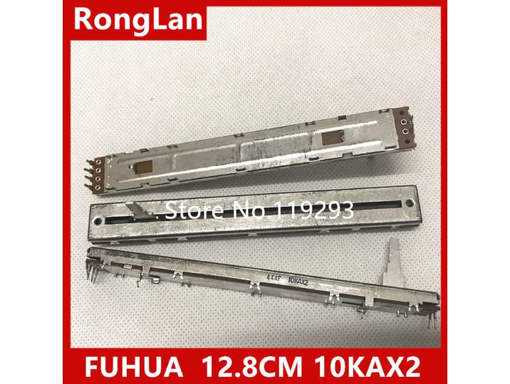 [BELLA] Taiwan Fuhua 12.8cm 128MM mélangeur double curseur potentiomètre 10KAX2 A10K 20MM poignée strictement -- 10 pièces/uno