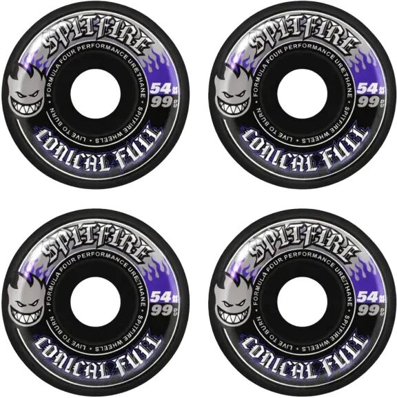 Skateboard Rollen Spitfire Formula Four Team Conical Full (54 - Schwarz)