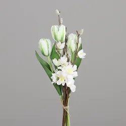Kunstblume Frühjahrs-Bündel (H 35 cm) - beige - H 35 cm