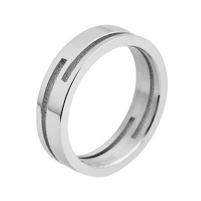 Partnerring AKZENT "Secret Paradise, silberfarbig, hautverträglich" Gr. 58, silber (silberfarbig), Fingerringe, Herren, 58, Edelstahl