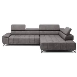 Ecksofa Palladio Stoff Grau Grey