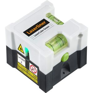 Laserliner Linienlaser LaserCube, 081.109E, grüner Laser, Taschenformat, mit 2 Libellen & Akku