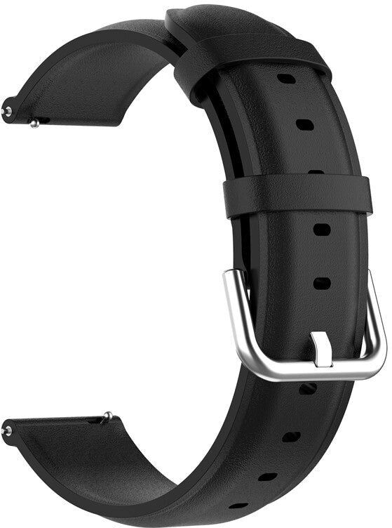 INCOVER Universal Smartwatch Læder Rem (22mm) - Mat Sort