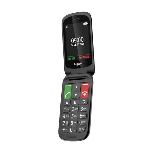 Gigaset GL40 Senioren-Klapp-Handy SOS Taste, Hörgeräte-kompatibel Schwarz