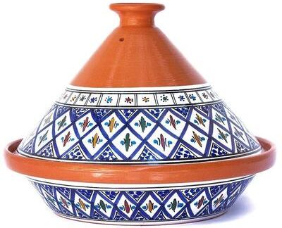 Large Ceramic Tagine Cooking Pot, Kamsah Bohemian Supreme