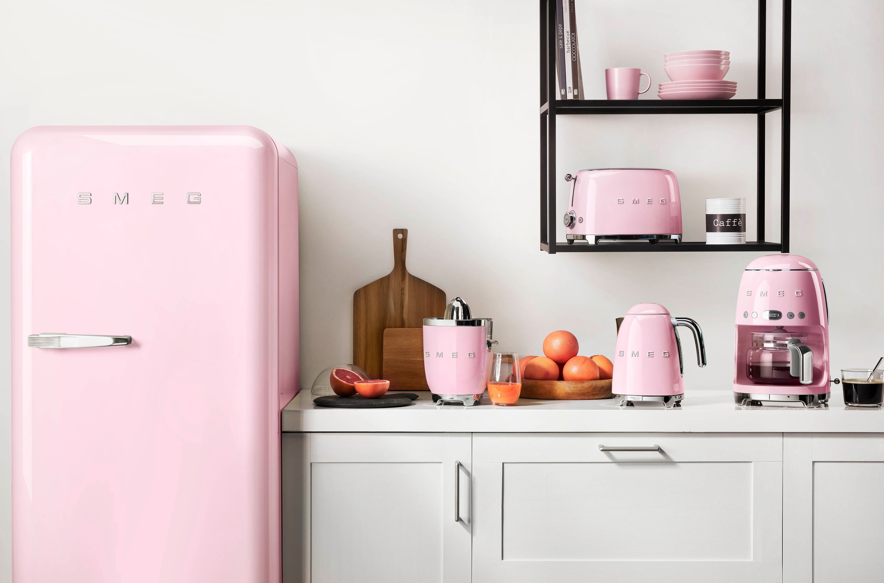 SMEG Filterkaffeemaschine "DCF02PKEU", rosa (cadillac pink), 1,25 l, 10, Kaffeemaschinen, Filterkaffeemaschine