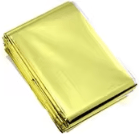 Uplift Curations Emergency Thermal Survival Blanket Windproof Waterproof Foil Outdoor Rescue Gear For Camping & Hiking gold 63.0 82.7 Inches