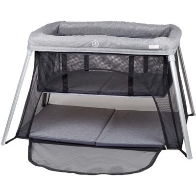Baby-Reisebett BABYGO "Dreams II, grey", Baby, Gr. Liegefläche B/L: 50cm x 80cm, kein Härtegrad, grau, Aluminium, Melange, Polyester, Babybetten, faltbar