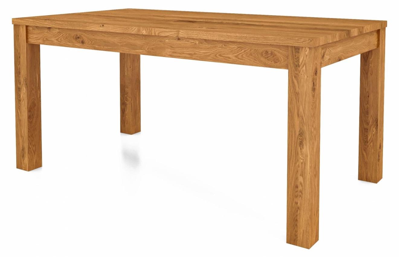 Esstisch Bento aus Wildeiche massiv 80x80x77 cm mit Holzbeinen
