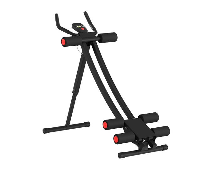 Bauchtrainer AB Trainer mit Curved-Schiene schwarz