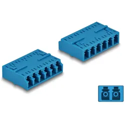 DELOCK LWL Kupplung HD LC Hexaplex Bu zu LC Hexaplex Bu bla