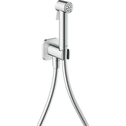 hansgrohe AXOR Bidette Showers Bidette Handbrause 1-jet EcoSmart, softsquare, für Kaltwasser, mit Brausehalter und Brauseschlauch 1,25m, 29241000, Farbe: Chrom