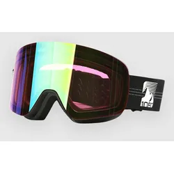 1080 Face Shot Matte Black Pinstripes (+Bonus Lens) Goggle pink lens full revo green Gr. Uni