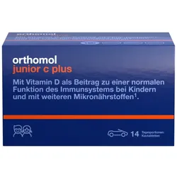 Orthomol junior C plus Kautabletten Mandarine-Orange/Waldfr. 14 St