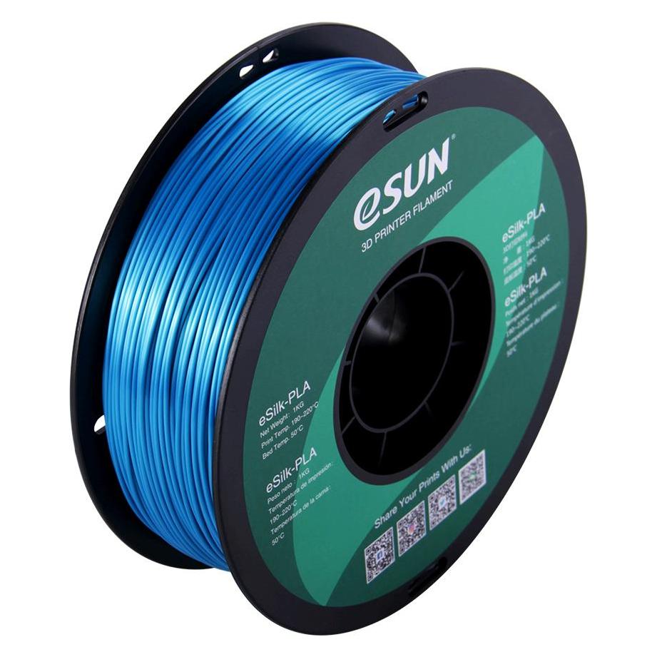 eSUN eSilk-PLA 1,75mm Cyan 1kg 3D Filament (PLA, 1000 g, 1.75 mm) (eSilk-PLA175CY1)