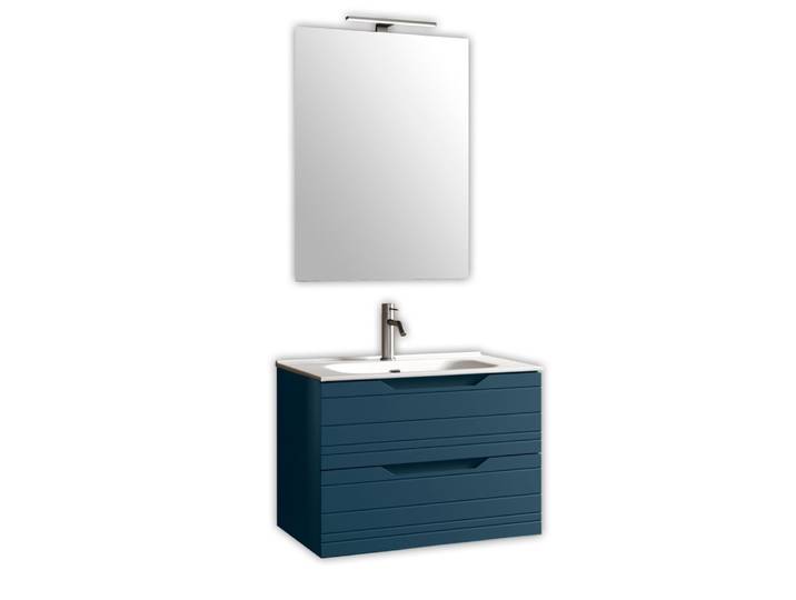 Composition de salle de bain 4 pièces en MDF bleu