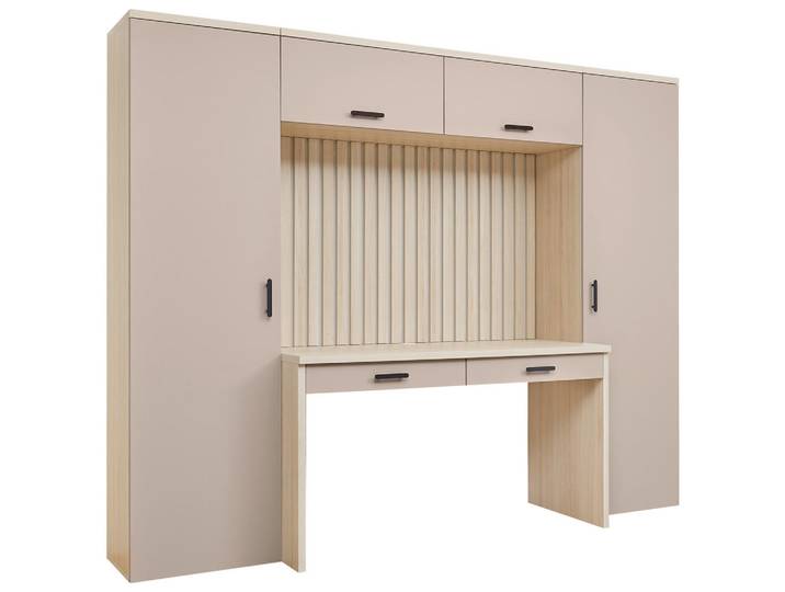 Mid.you Büro, Eichefarben, Kaschmir, 8 Fächer, 250x200x60 cm, hängend,Beimöbel erhältlich, Büromöbel, Büromöbel-Sets & Büromöbel-Serien, Büromöbel-Sets & Büromöbel-Serien