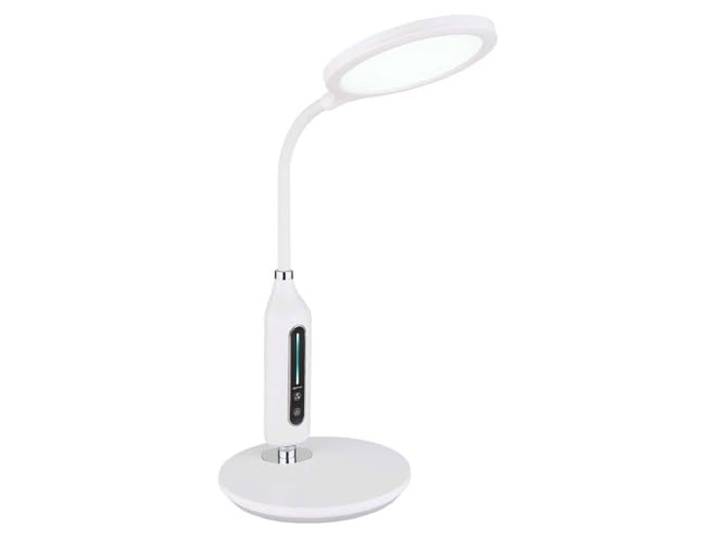 Tischleuchte Touchdimmer weiß Schreibtischlampe Touch Tischlampe schwenkbar, LED 9W 530Lm warm-kaltweiß, H 40,7 cm