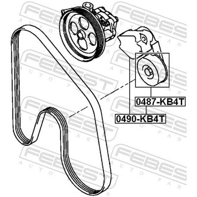 FEBEST Riemenspanner, Keilrippenriemen 0490-KB4T für MITSUBISHI