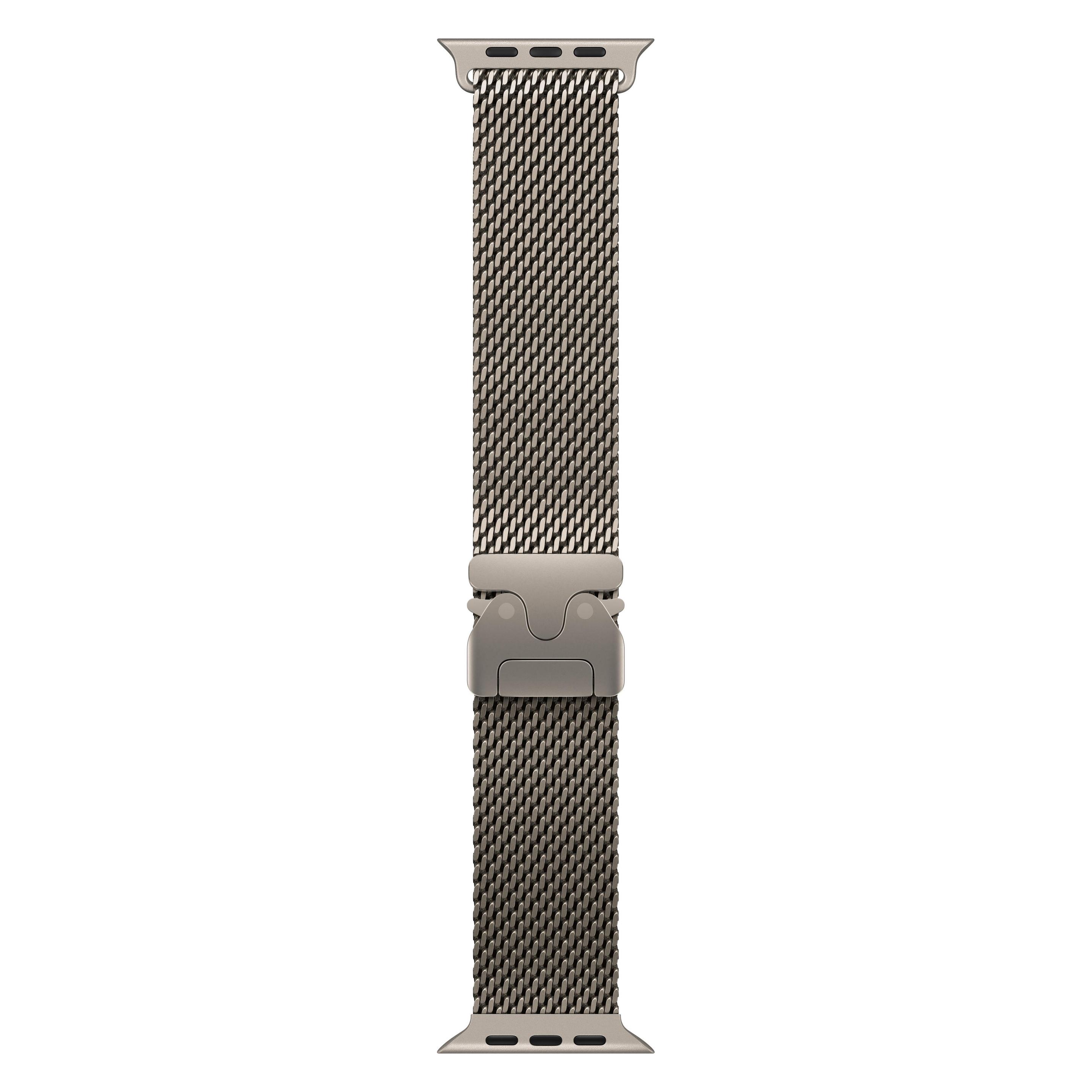 Apple Natural Titanium Milanese Loop (49 mm, 95% recyceltes Titan) (MGHP4ZM/A)