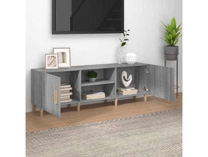 Meuble TV - Banc TV - Table TV - sonoma gris - 150x30x50 cm - Bois d'ingénierie T547