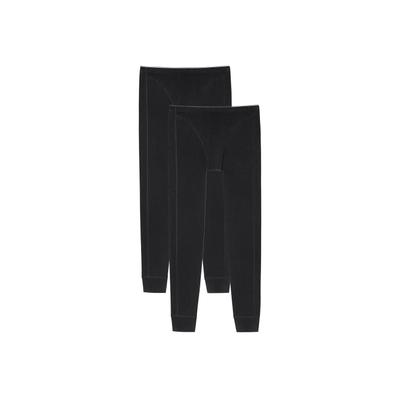 Lange Unterhose SCHIESSER "Lange Unterhose Hose lang "95/5" 2P 2er Pack", Herren, Gr. M, 2 Stk., schwarz, Unterhosen Lange Unterhose